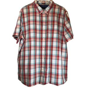 American Eagle Plaid Button-Down Vintage Fit Shirt Short Sleeve Men's XXXL
